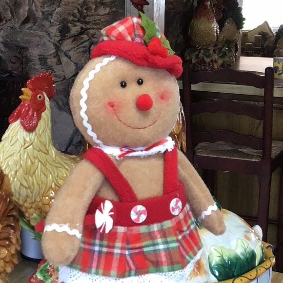 Gingerbread Girl 17”Christmas Farmhouse Cabin Holiday Decor NEW❤️❤️ - Picture 2 of 7